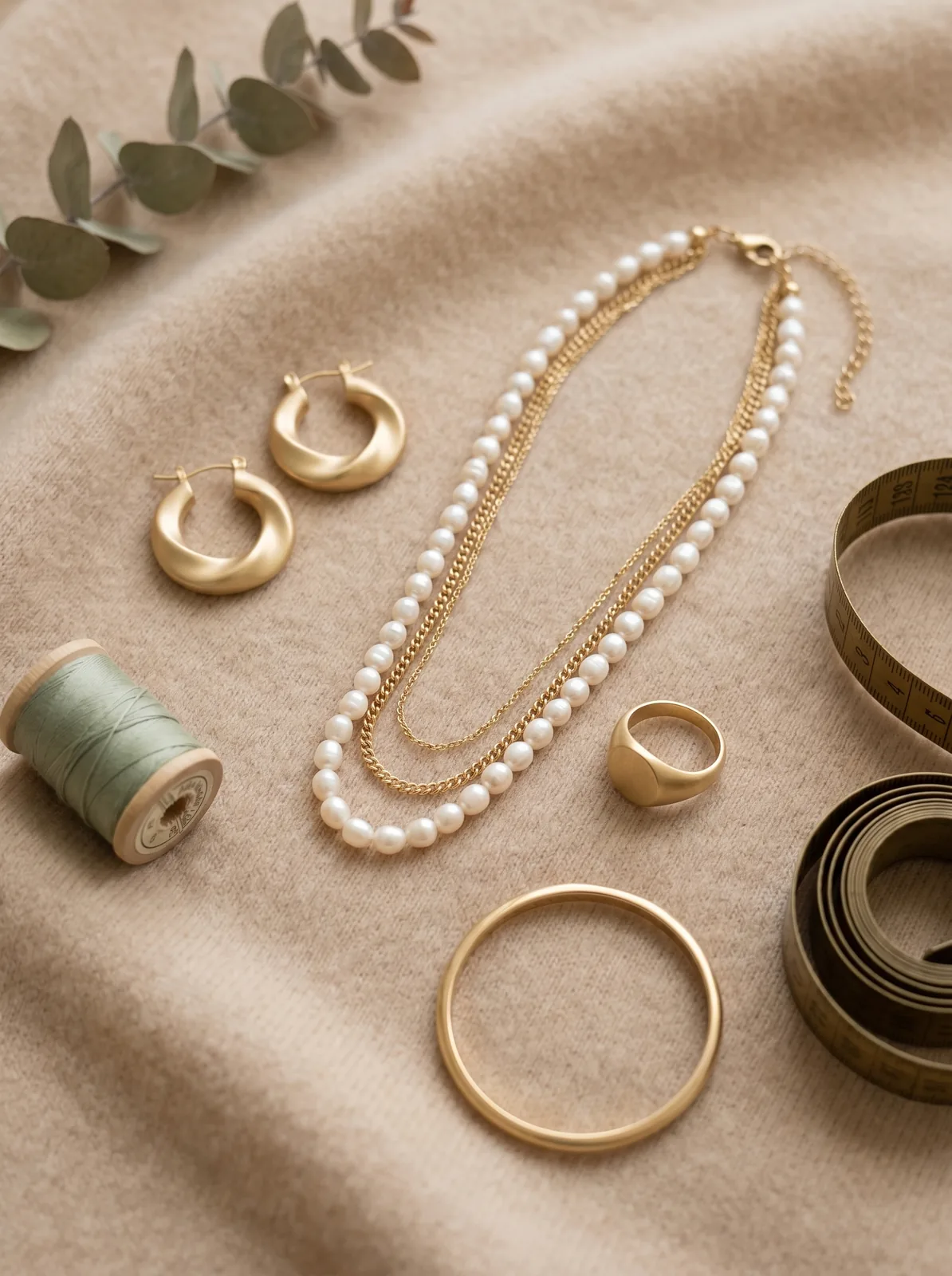 Mücevher flat lay